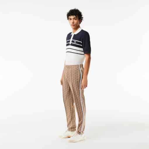 Lacoste Paris Monogram Jaquard Track Pants Beige/Brown