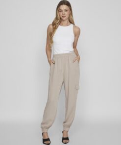 Vila Petra Cargo Pants Feather Gray