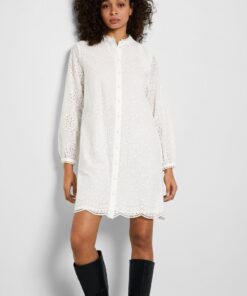 Selected Femme Tatiana Embroidery Dress Bright White