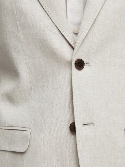 Selected Homme Will Linen Blazer Sand