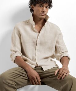 Selected Homme Regkylian Linen Shirt Pure Cashmere