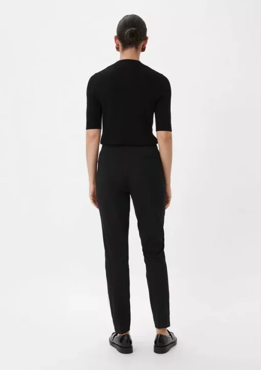 Comma, Slim Fit Trousers Black