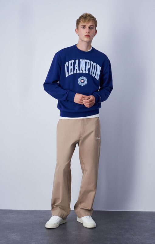 Champion Bookstore Embroidered Logo Sweatshirt Dark Blue