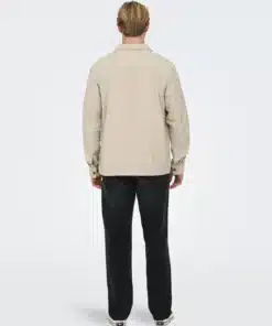 Only & Sons Kennet Linen Overshirt Silver Lining