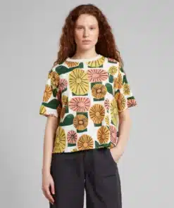 Dedicated T-shirt Vadstena Dandelions Oat White