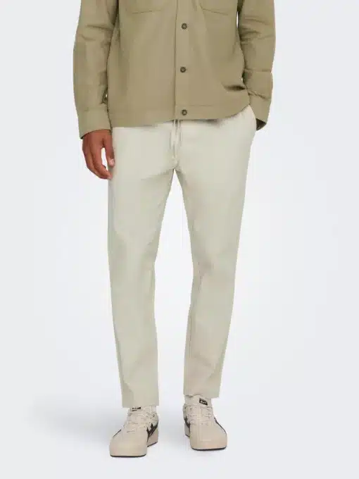 Only & Sons Linus Linen Pants Silver Lining