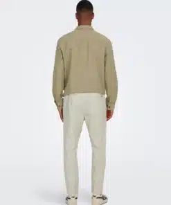 Only & Sons Linus Linen Pants Silver Lining