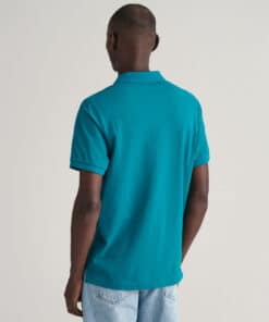 Gant Regular Fit Pique Polo Ocean Turquoise