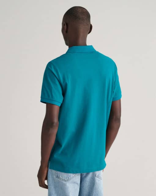 Gant Regular Fit Pique Polo Ocean Turquoise