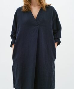 InWear Peg Linen Dress Marine Blue