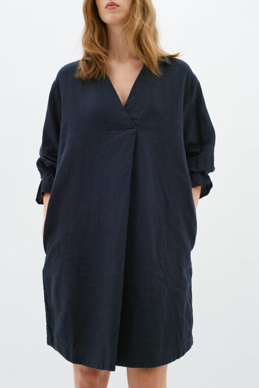 InWear Peg Linen Dress Marine Blue