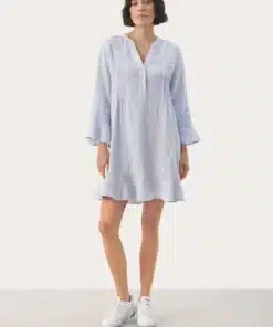 Part Two Etena Linen Dress Heather