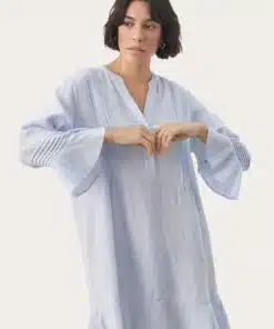 Part Two Etena Linen Dress Heather