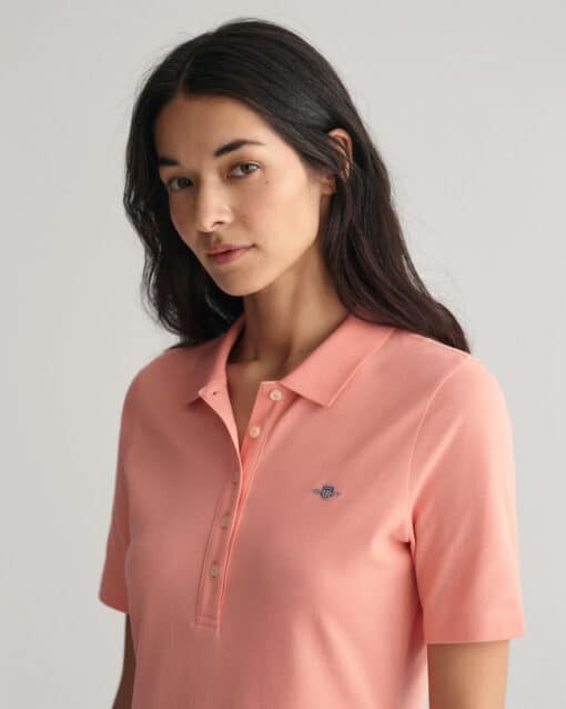 Gant WomanShield Pique Polo Dress Peachy Pink