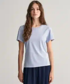 Gant Woman Linen ss T-shirt Evening Blue