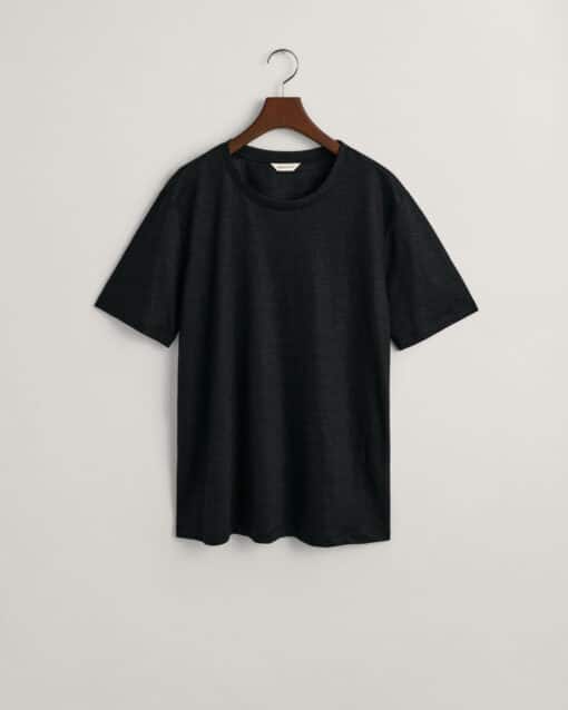 Gant Woman Linen ss T-shirt Black