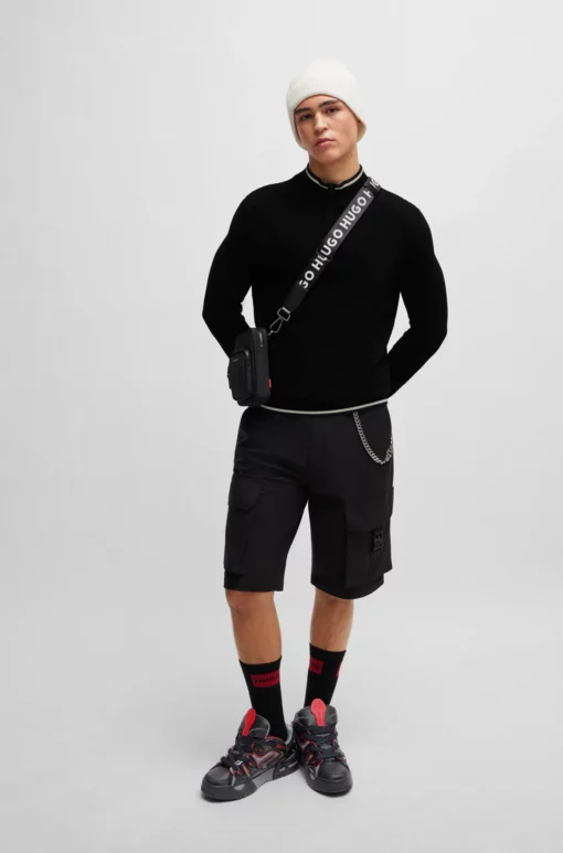 Hugo Saikk Zip Sweater Black