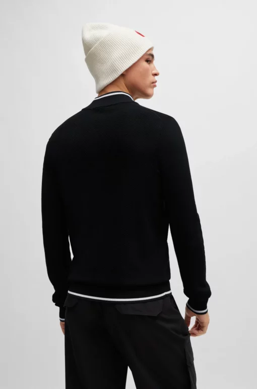 Hugo Saikk Zip Sweater Black