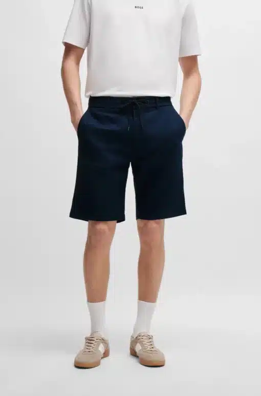 Boss Chino Tapered Shorts Dark Blue