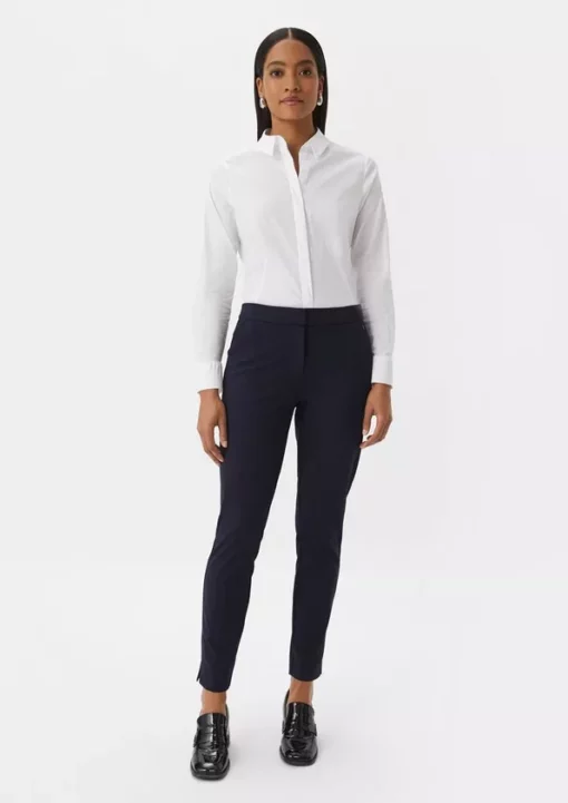 Comma, Slim Fit Trousers Navy