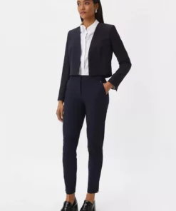 Comma, Slim Fit Trousers Navy
