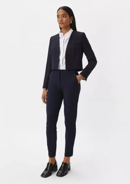 Comma, Slim Fit Trousers Navy