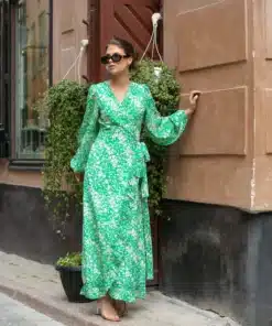 Dry Lake Kita Dress Green Flower Print