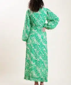 Dry Lake Kita Dress Green Flower Print