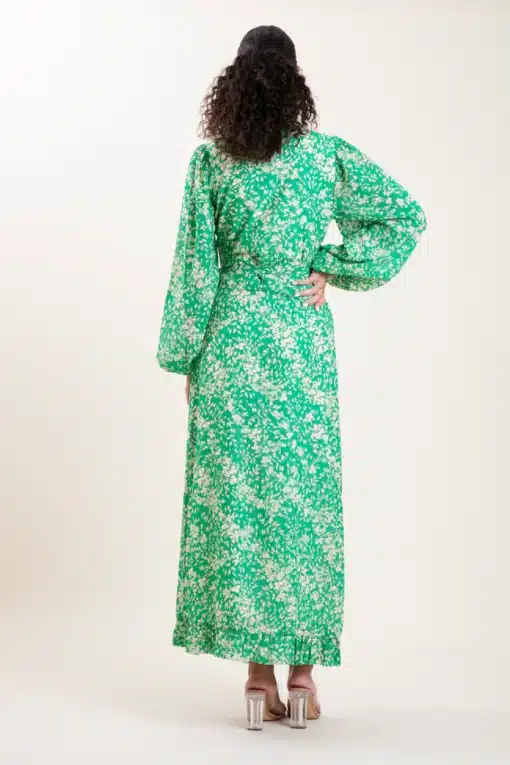 Dry Lake Kita Dress Green Flower Print