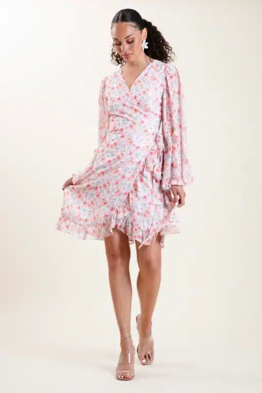 Dry Lake Everyday Dress Pink Rose Print