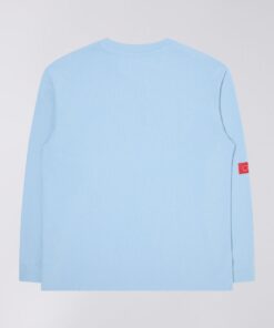 Edwin Katakana Retro LS T-shirt Placid Blue