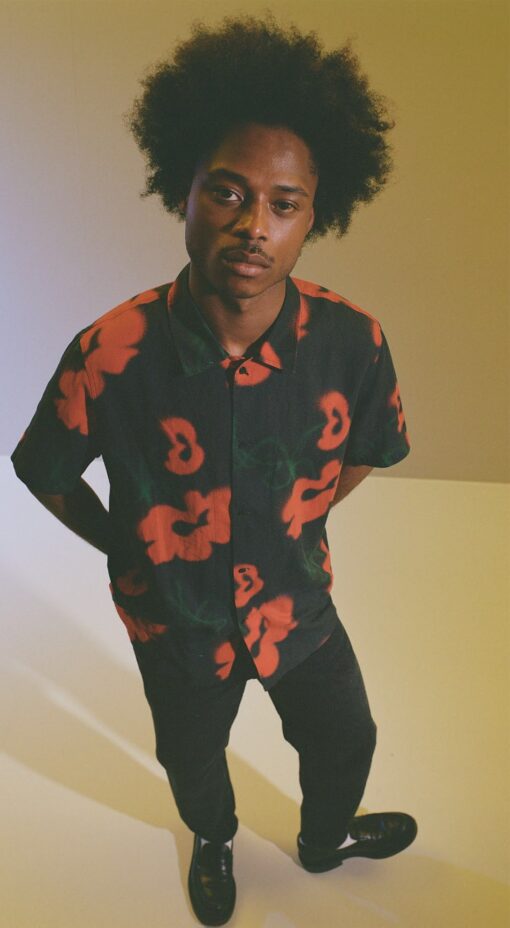 Edwin Garden Society Shirt SS Red/Black