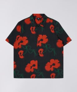 Edwin Garden Society Shirt SS Red/Black