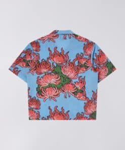Edwin Kiku Shirt Aop Cretonne Blue/Red