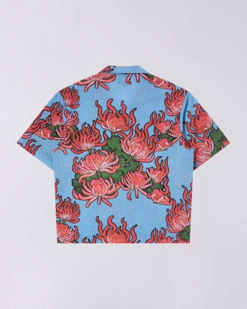 Edwin Kiku Shirt Aop Cretonne Blue/Red