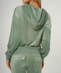 Juicy Couture Halan Oversized Zip Through Hoodie Chinois Green Chinois Green