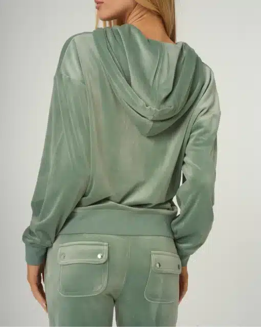 Juicy Couture Halan Oversized Zip Through Hoodie Chinois Green Chinois Green