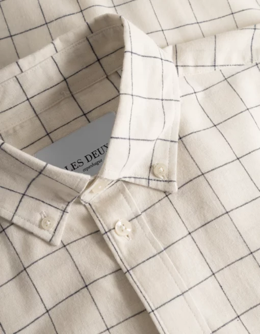 Les Deux Kent Check Shirt Light Ivory