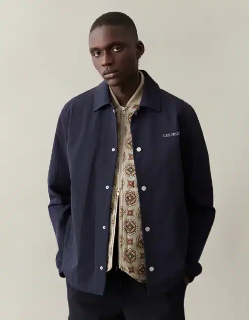 Les Deux Idris Coach Jacket Dark Navy
