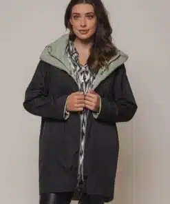 Rino & Pelle Maxime Reversible Coat Seamoss/Black