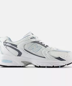 New Balance 530 Men White with dark arctic grey and light chrome blue