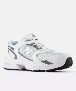 New Balance 530 Women White with dark arctic grey and light chrome blue