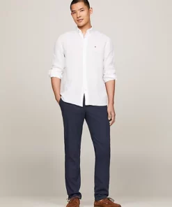 Tommy Hilfiger Pigment Dyed Solid Linen Shirt Optic White