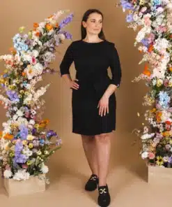 Nakoa Classic Linen Dress Black