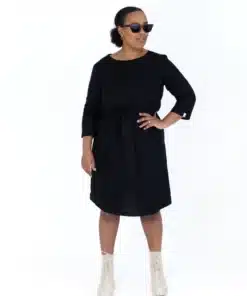 Nakoa Classic Linen Dress Black