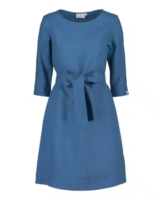 Nakoa Classic Linen Dress Bluestone