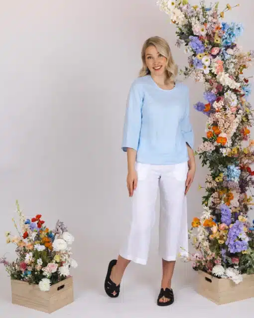 Nakoa Linen Culottes Coconut Milk