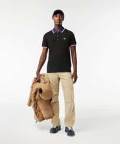 Lacoste Regular Fit Polo Shirt With Contrasting Collar Black