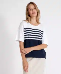 Holebrook Isabella Tee Navy/White