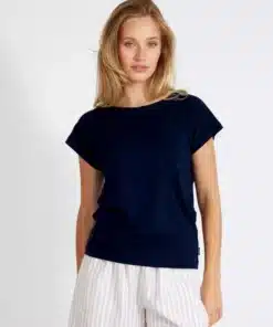 Holebrook Asta Capsleeve Top Navy